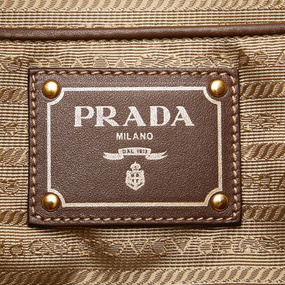 Prada Canapa Logo Satchel (SHG-vEJluG)