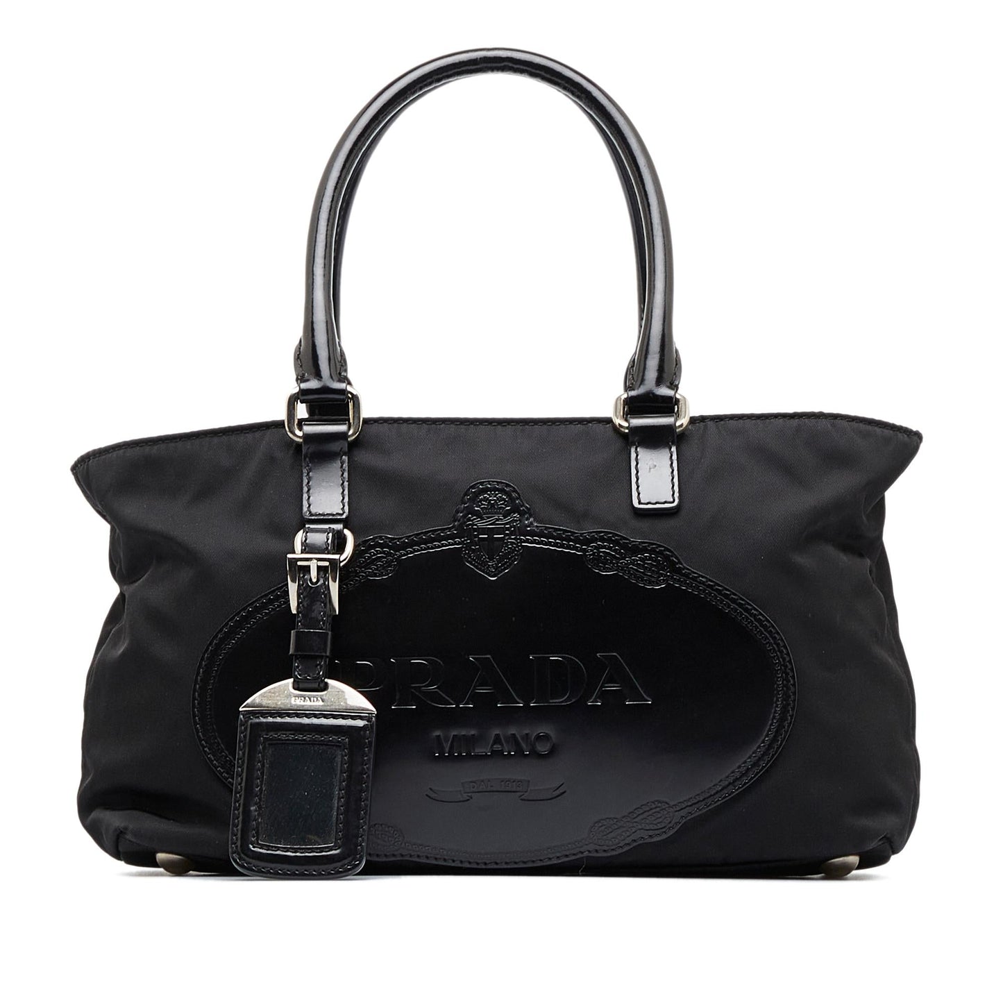 Prada Canapa Logo Tessuto Satchel (SHG-jEruea)