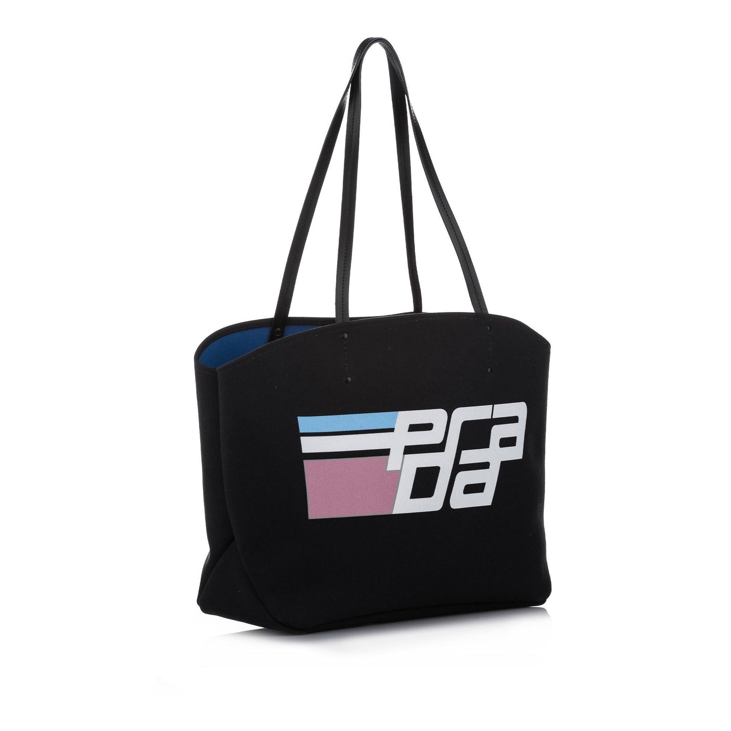 Prada Canapa Racing Logo Shopping Canvas Tote (SHG-16064)