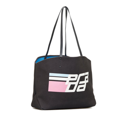 Prada Canapa Racing Logo Shopping Tote Bag (SHG-HhFFK0)