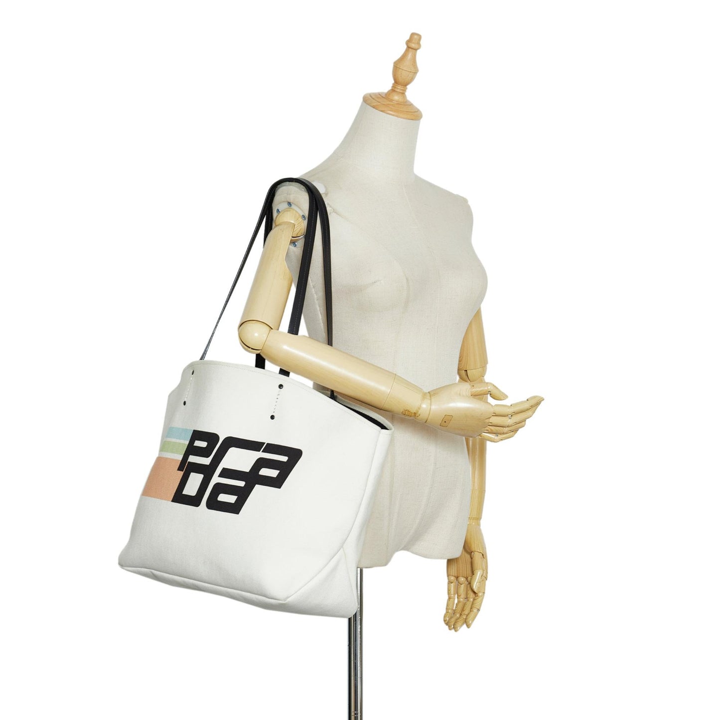 Prada Canapa Racing Logo Shopping Tote (SHG-D1sLeK)