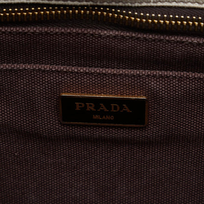 Prada Canapa Righe Satchel (SHG-YR3R08)