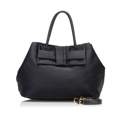 Prada Canapa Tessuto Bow Satchel (SHG-tOn2Iu)