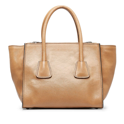 Prada City Calf Double Zip Tote (SHG-57kxd6)