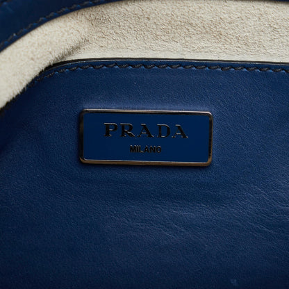 Prada City Calf Stitched Twin Pocket Satchel (SHG-EVHzu3)