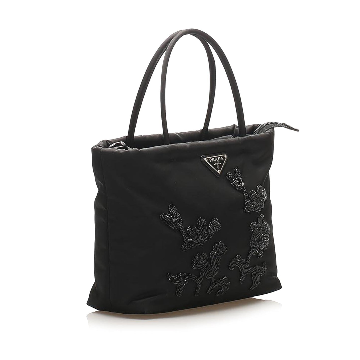 Prada Embroidered Tessuto Tote Bag (SHG-15328)