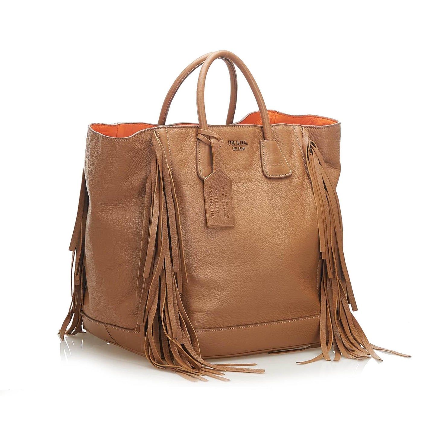 Prada Fringe Leather Tote Bag (SHG-18592)