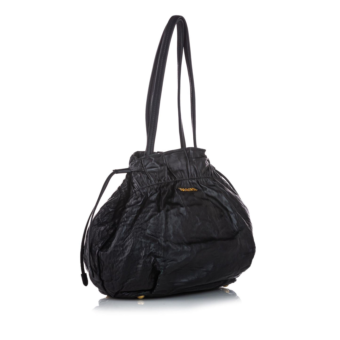 Prada Leather Drawstring Tote Bag (SHG-20827)