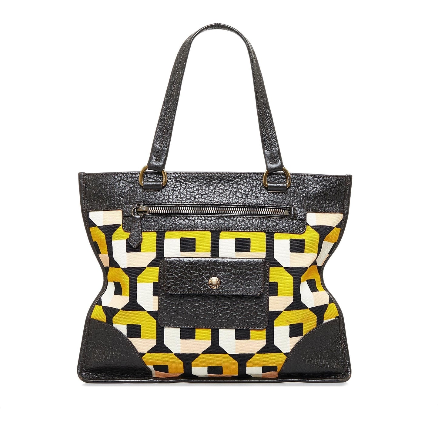 Prada Printed Canvas and Leather Tote (SHG-wQpxP9)