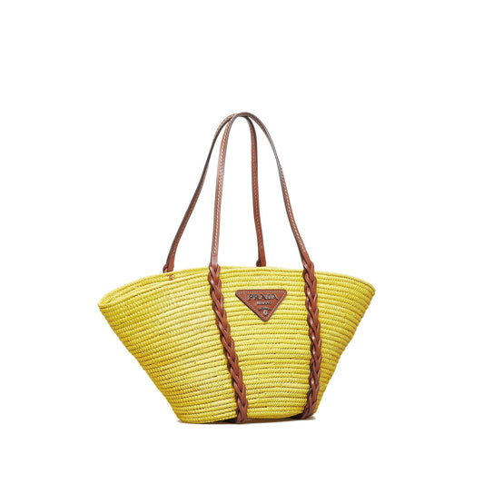 Prada Raffia Basket Tote (SHG-HIhwhS)