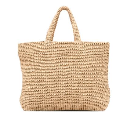 Prada Raffia Logo Tote Bag (SHG-h1Fep7)