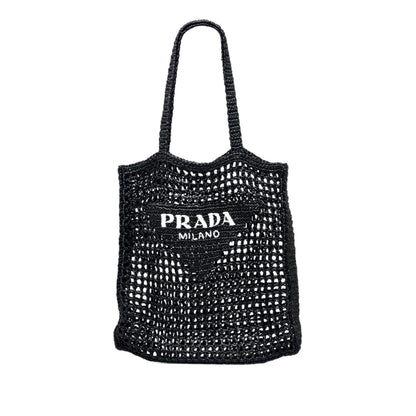 Prada Raffia Logo Tote (SHG-oEPZ2T)