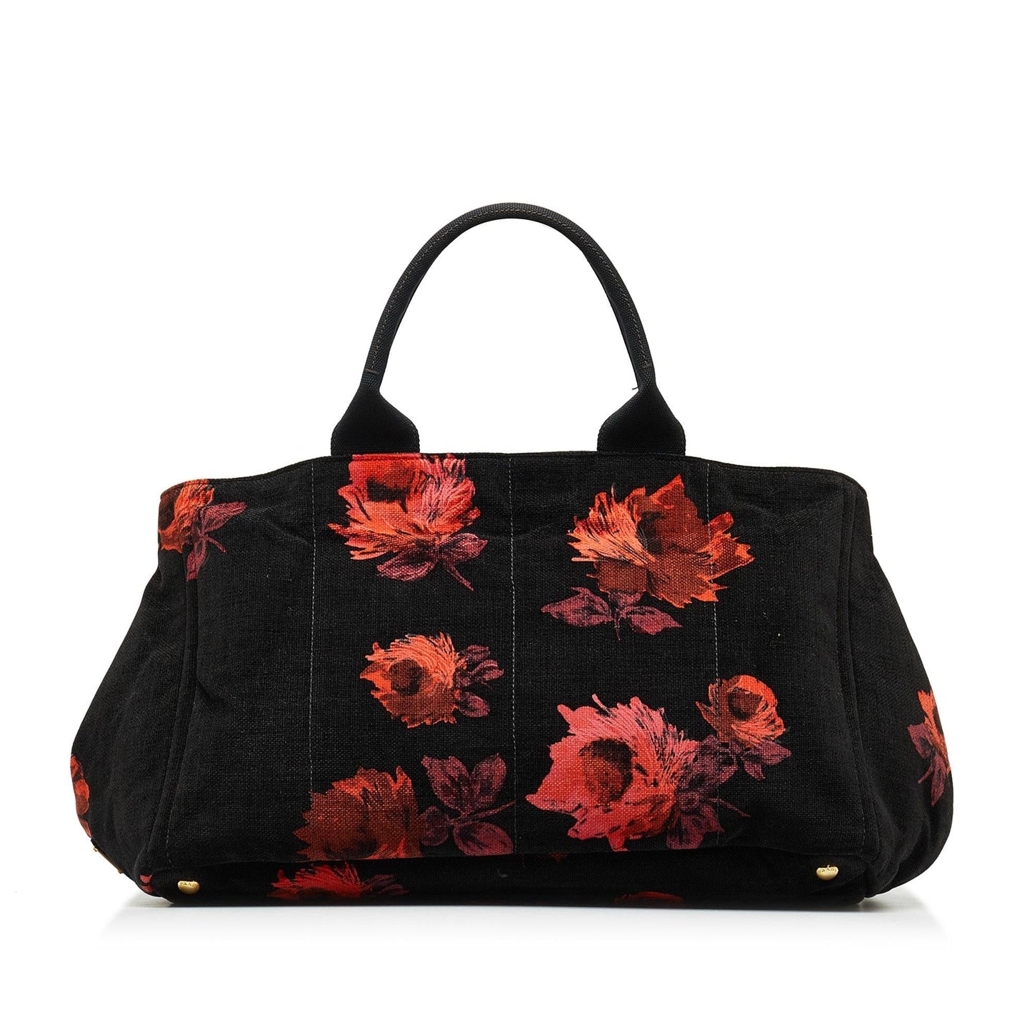 Prada Roses Canapa Tote (SHG-LBcUCc)