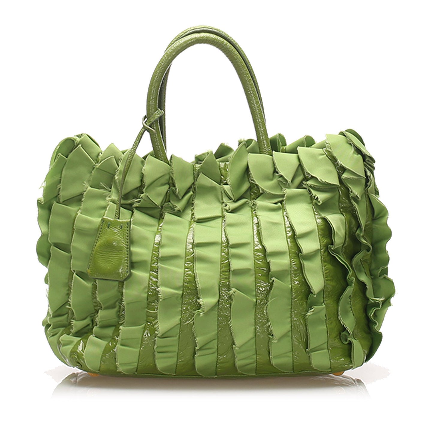 Prada Ruffled Tessuto Tote Bag (SHG-14463)