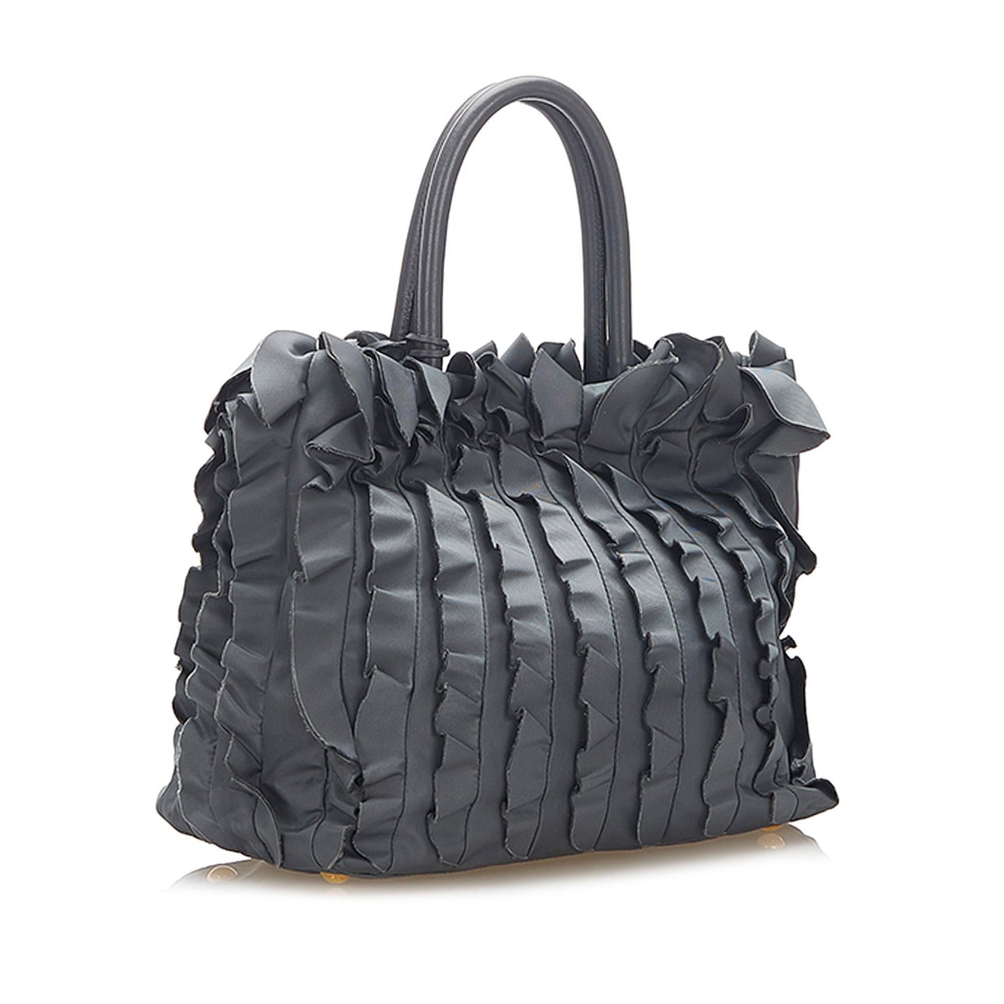 Prada Ruffled Tessuto Tote Bag (SHG-17087)