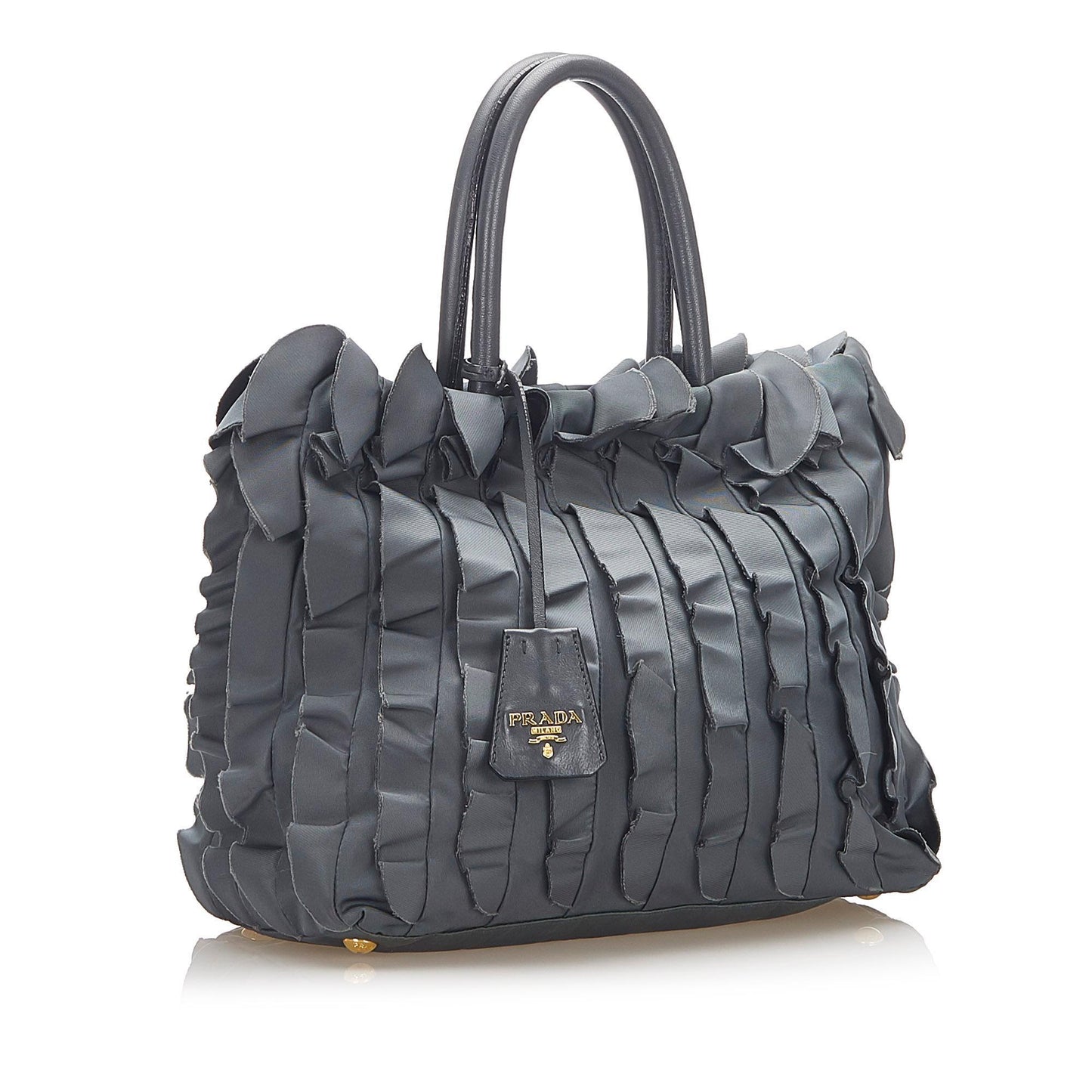 Prada Ruffled Tessuto Tote Bag (SHG-17362)