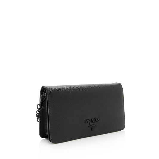 Prada Saffiano Continental Wallet on Chain Bag (SHF-kBg0Ps)