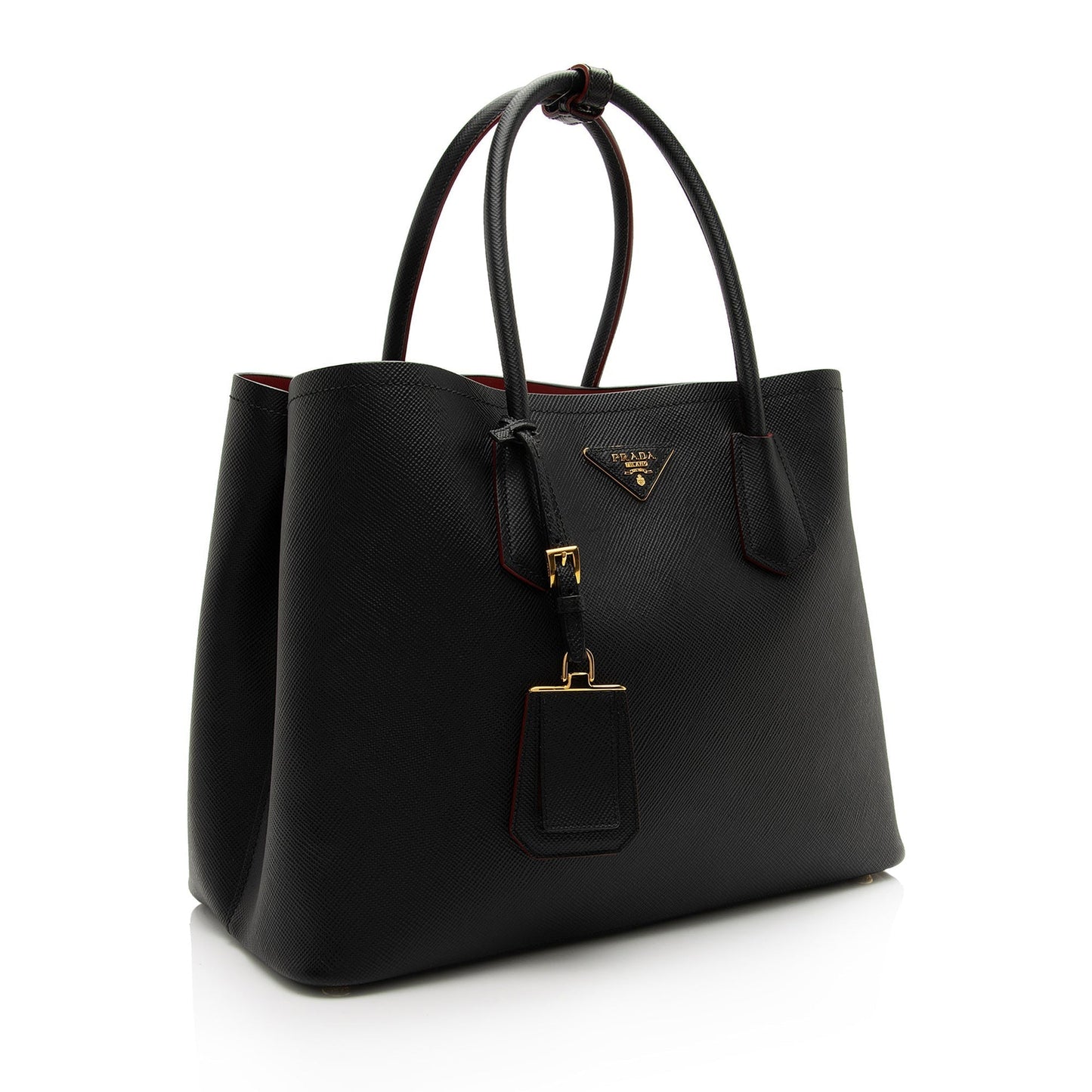 Prada Saffiano Cuir Double Handle Medium Tote (SHF-Tsd30d)