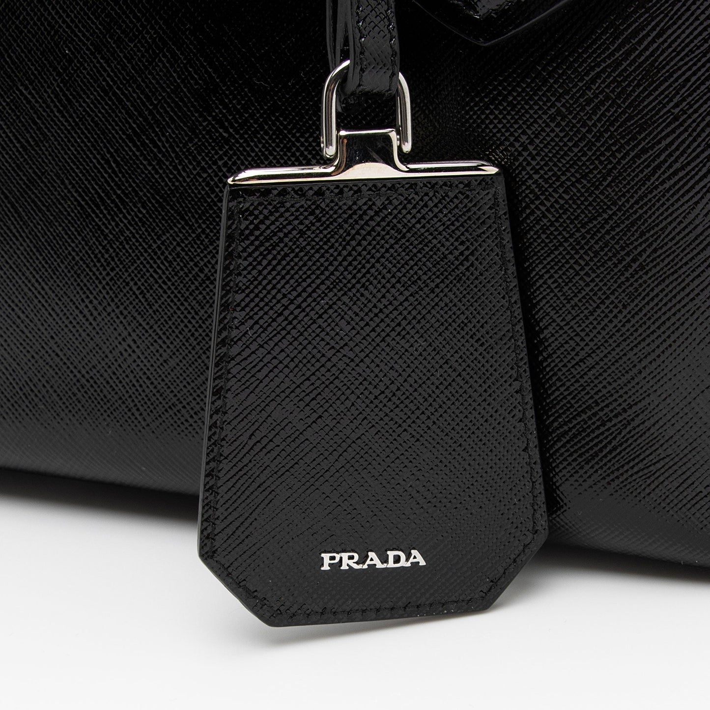 Prada Saffiano Cuir Leather Twin Mini Tote (SHF-7tT75x)