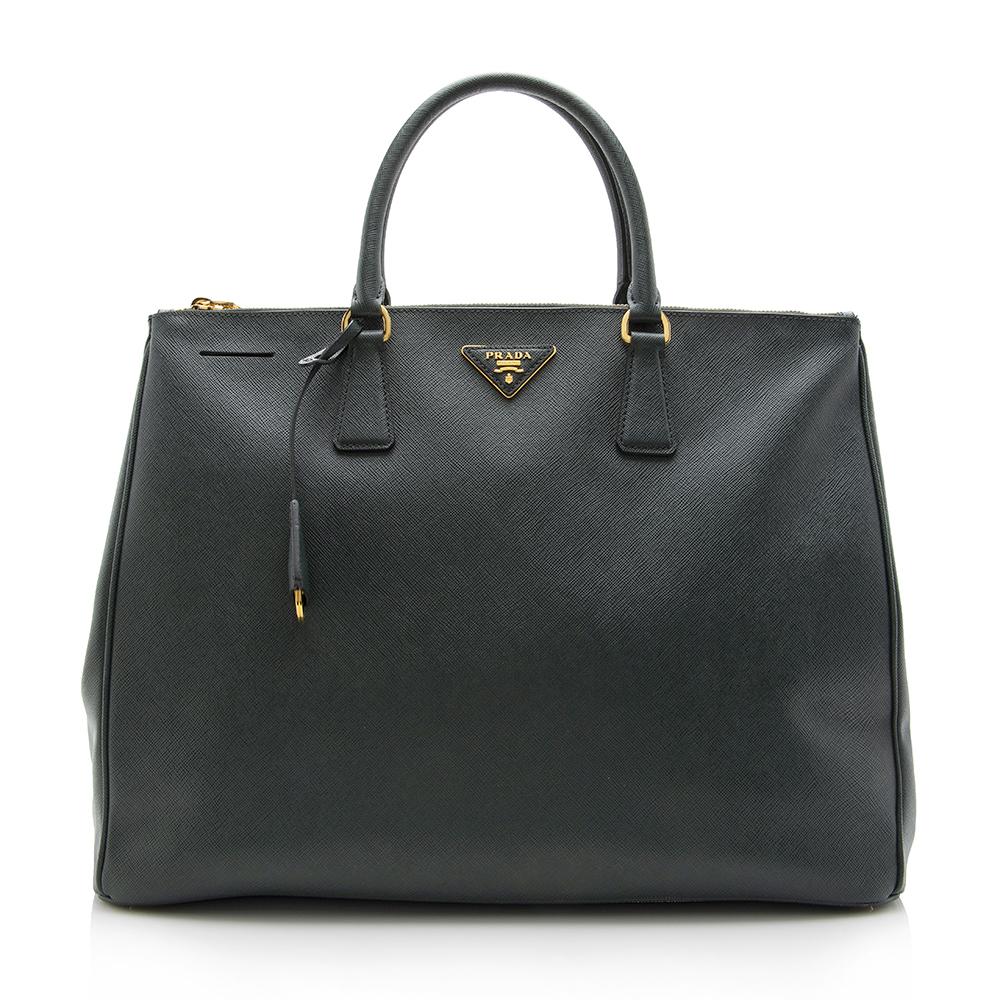 Prada Saffiano Lux Double-Zip Large Tote (SHF-13776)