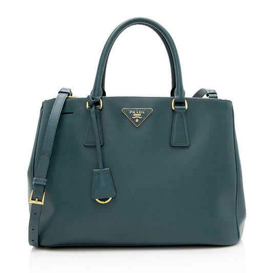 Prada Saffiano Lux Double-Zip Medium Tote (SHF-13593)