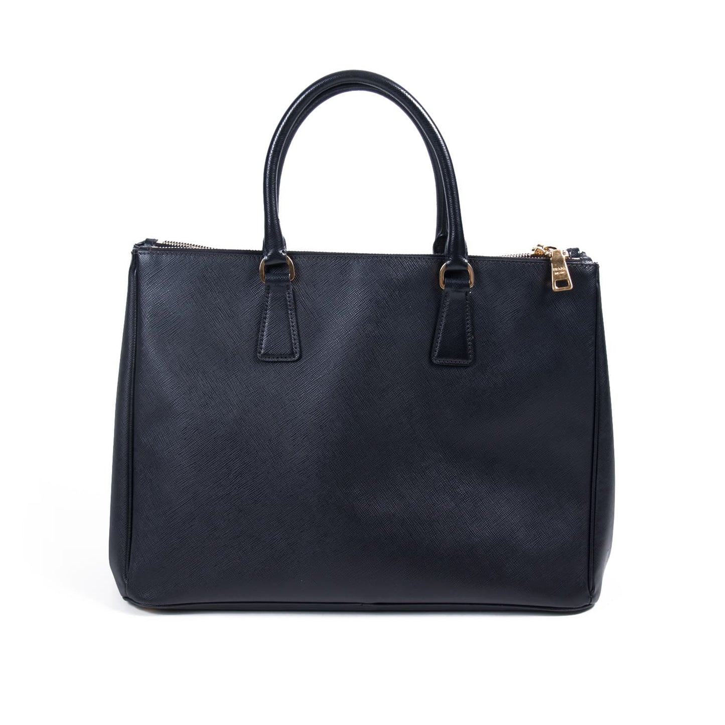 Prada Large Saffiano Lux Double Zip Tote Bag