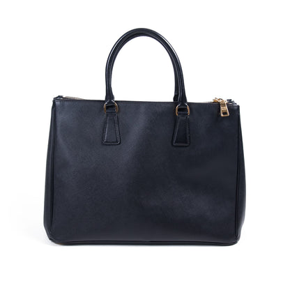 Prada Large Saffiano Lux Double Zip Tote Bag