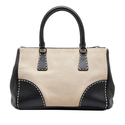 Prada Small City Calf Hand Stitched Galleria Double Zip (SHG-8e9XNd)