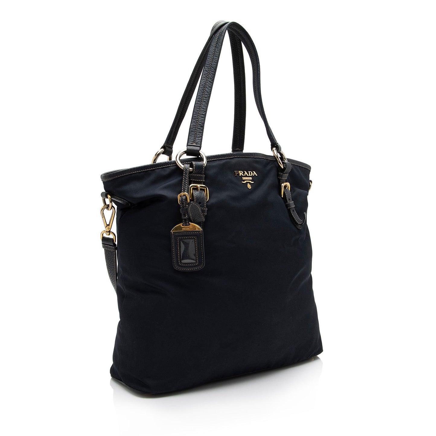 Prada Tessuto Belted Large Convertible Tote (SHF-TsQlSW)