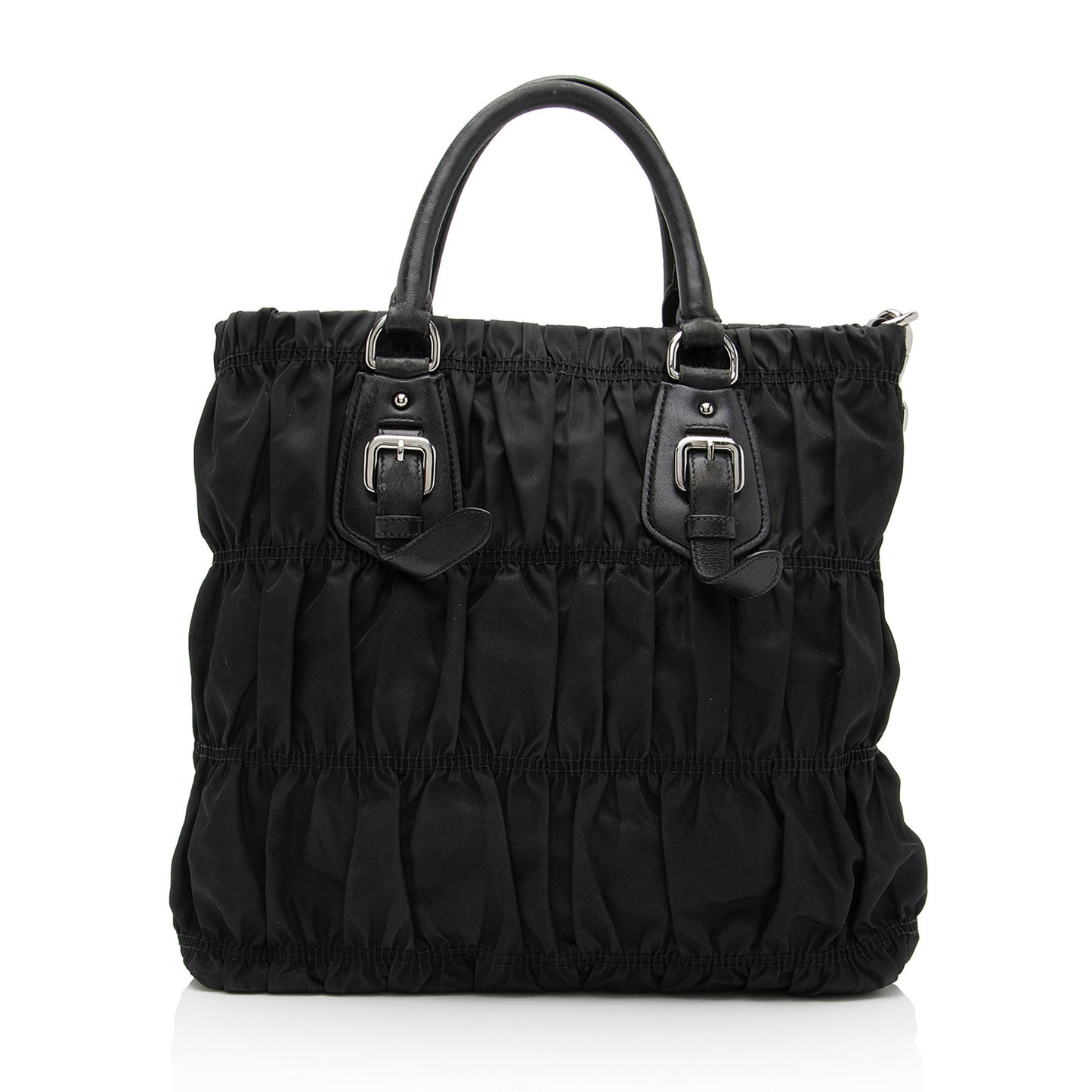 Prada Tessuto Gauffre Convertible Tote (SHF-4Jq0MP)