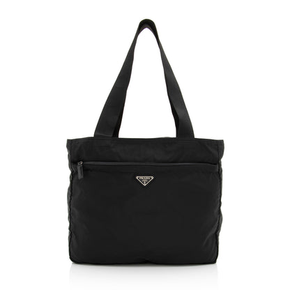 Prada Tessuto Medium Zip Top Tote (SHF-dPvTFu)