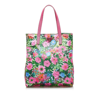 Prada Tessuto Stampato Floral Tote (SHG-Cplf3X)