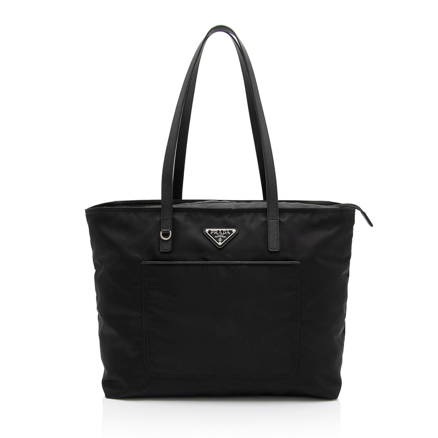 Prada Vela Front Pocket Large Shopper Tote (SHF-LgqwA0)