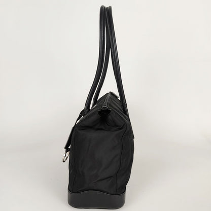 Prada unisex shoulder Bag in nylon and black leather