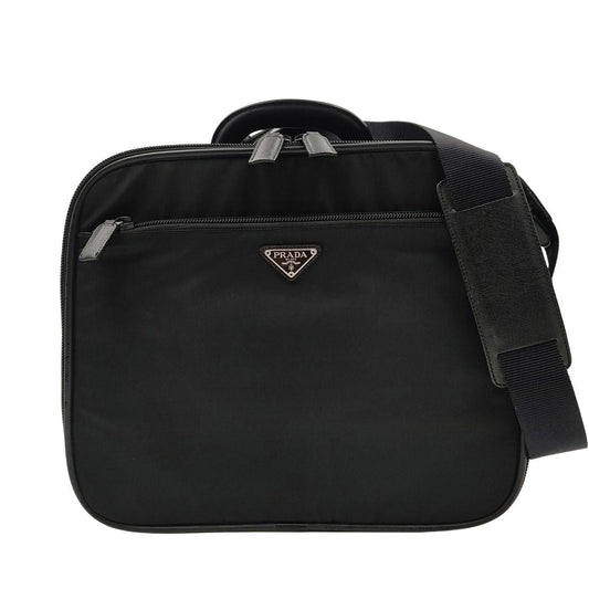 Prada business Bag in nylon and Saffiano leather