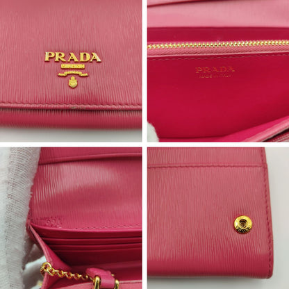 Prada Saffiano long wallet with card