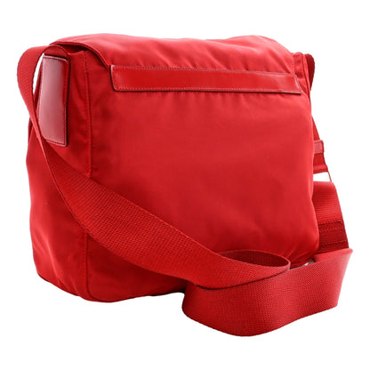 Prada Rosso Pattina Nylon Red Medium Messenger Bag