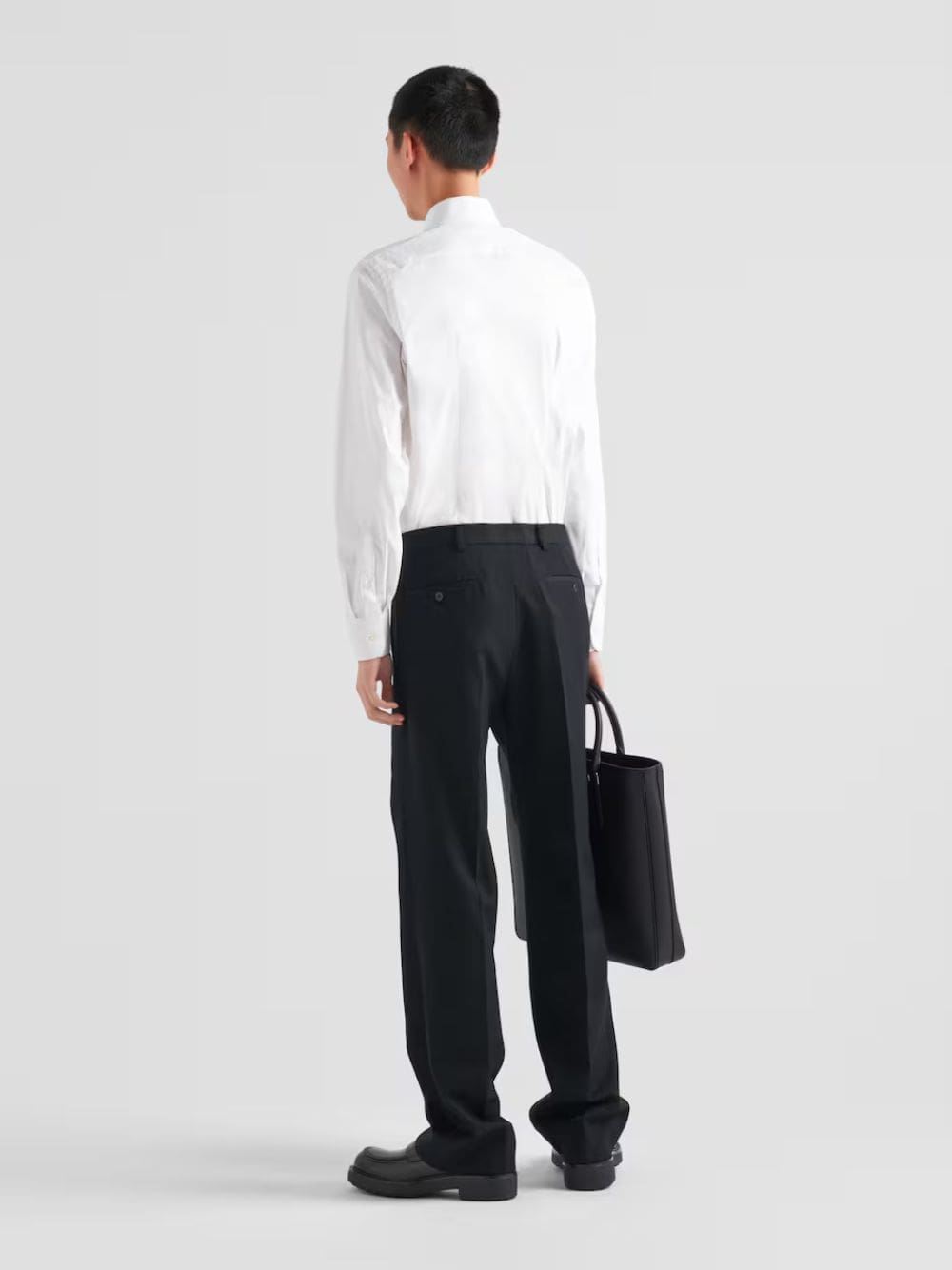 White Stretch Cotton Slim Shirt