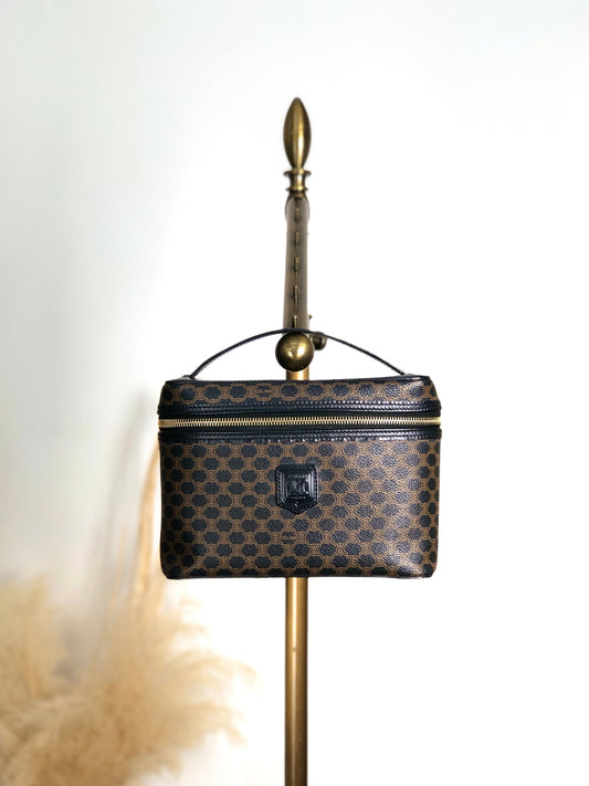 CELINE  Handbag Vanity bag Black Vintage x6aezr