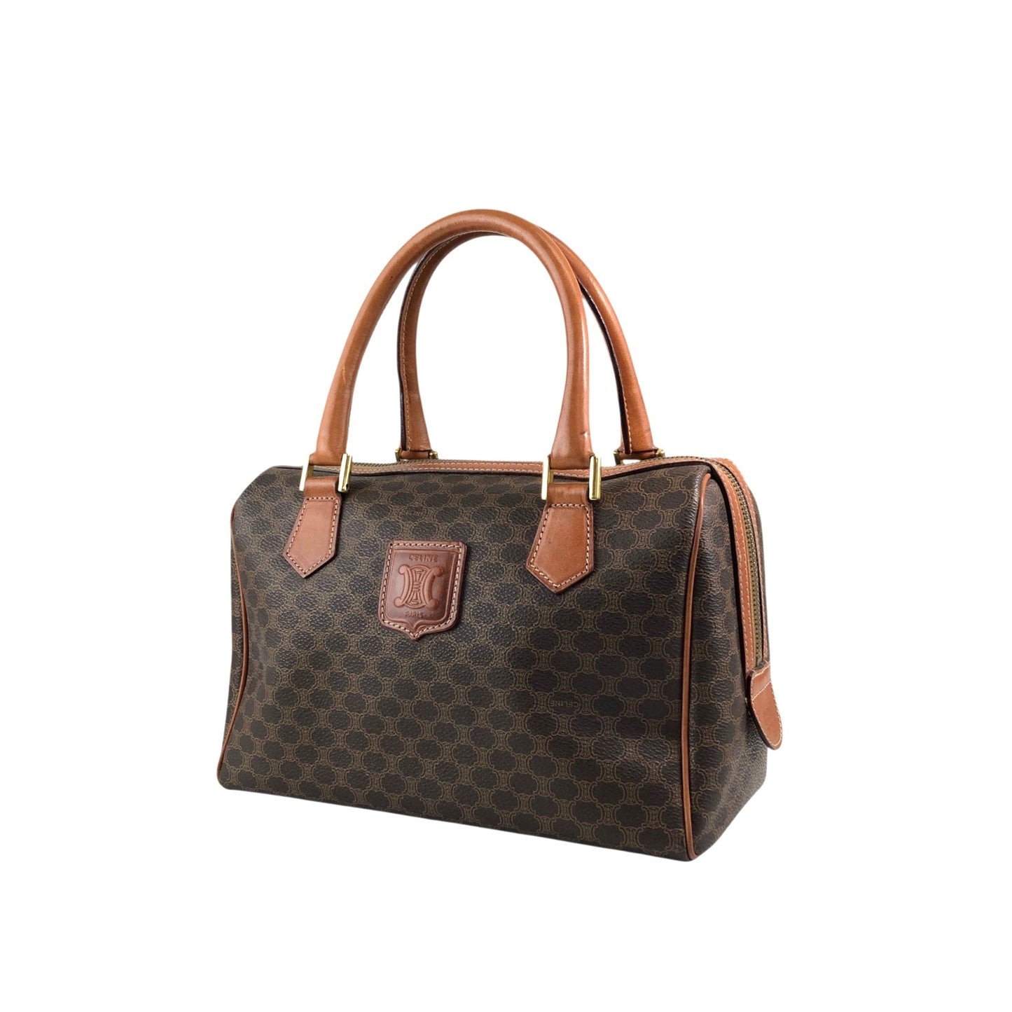 CELINE  Two-way Handbag Shoulder bag Brown Vintage mxkp72