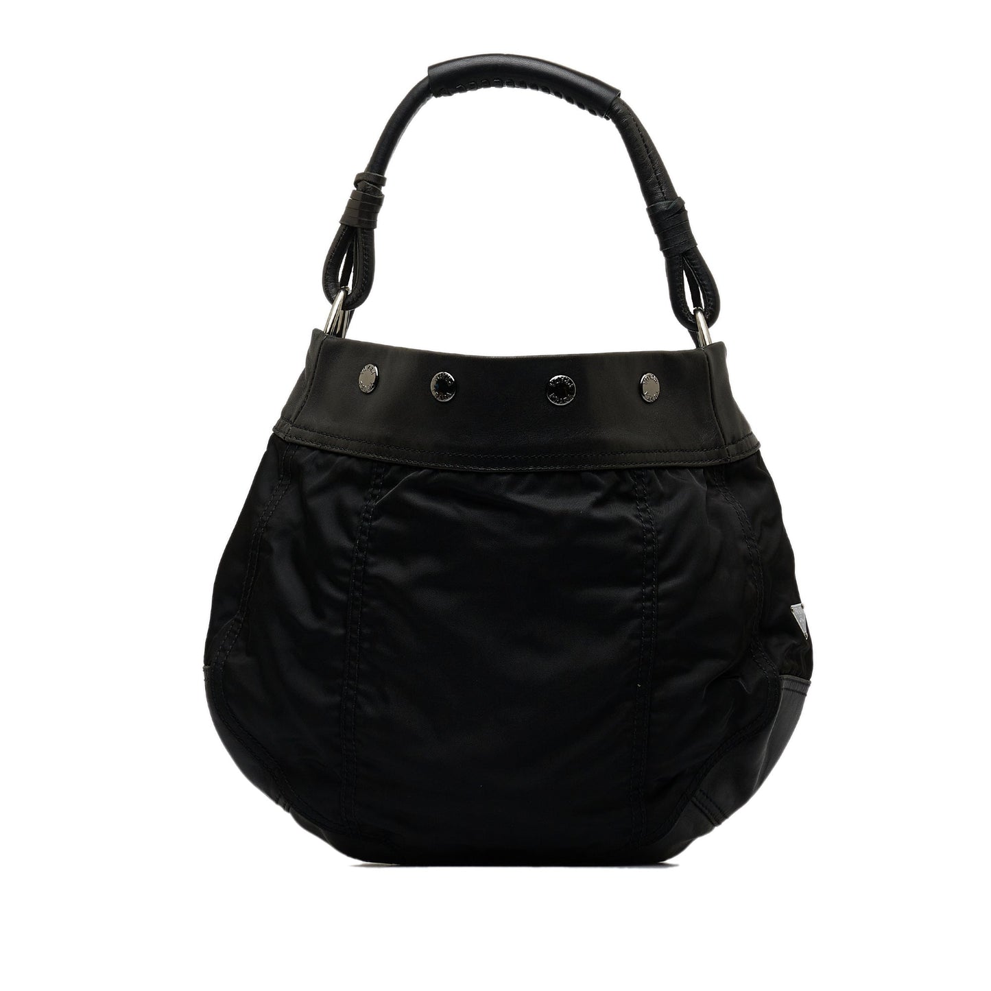 Prada Tessuto Hobo Bag Black Nylon Canvas