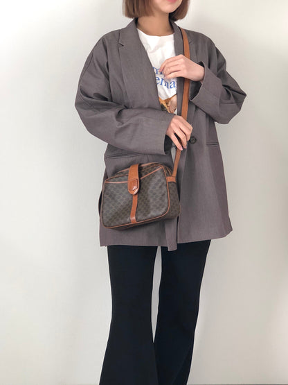 CELINE  Shoulder bag Brown Vintage ynpxcn
