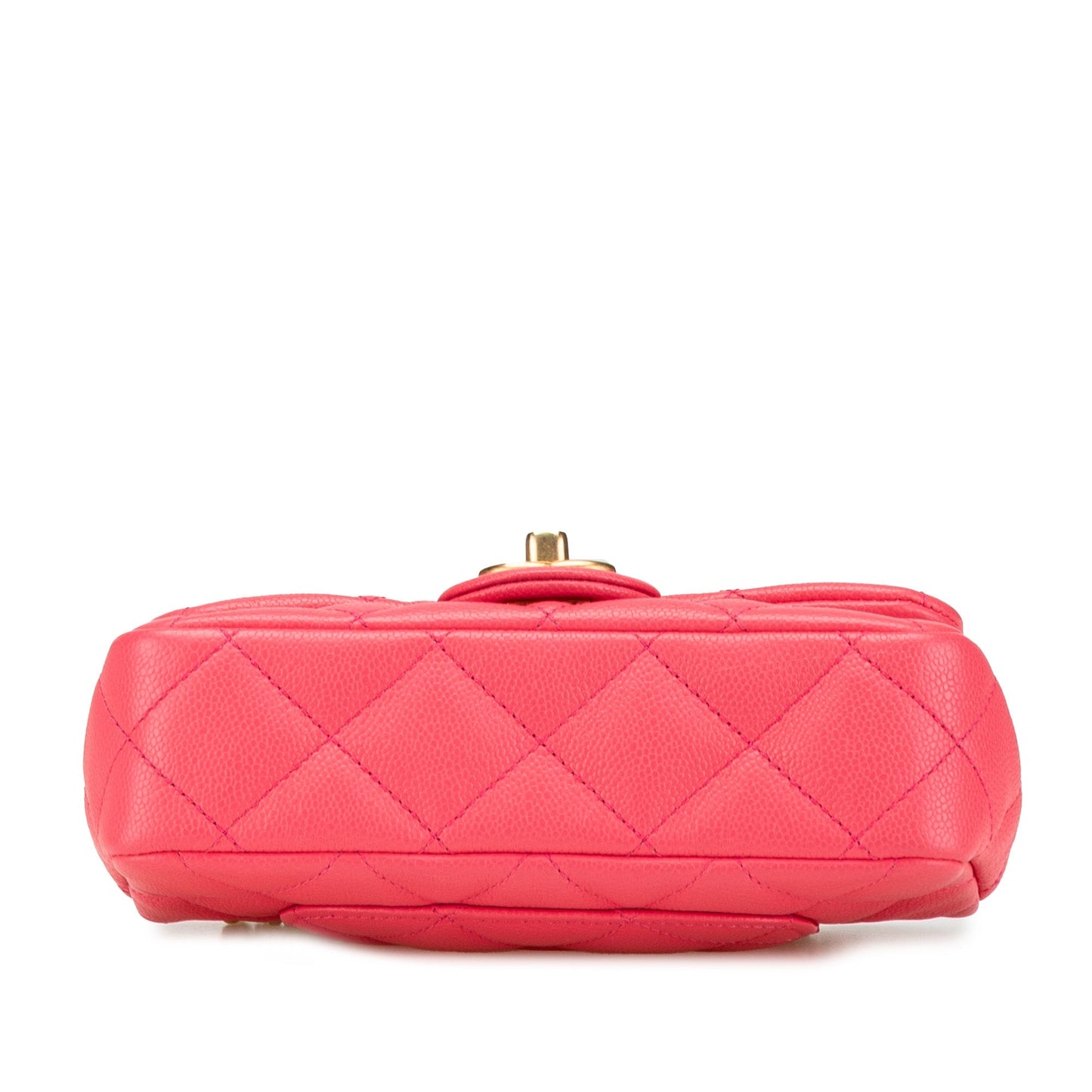 Pink Chanel Mini Quilted Caviar Sweetheart Flap Crossbody Bag