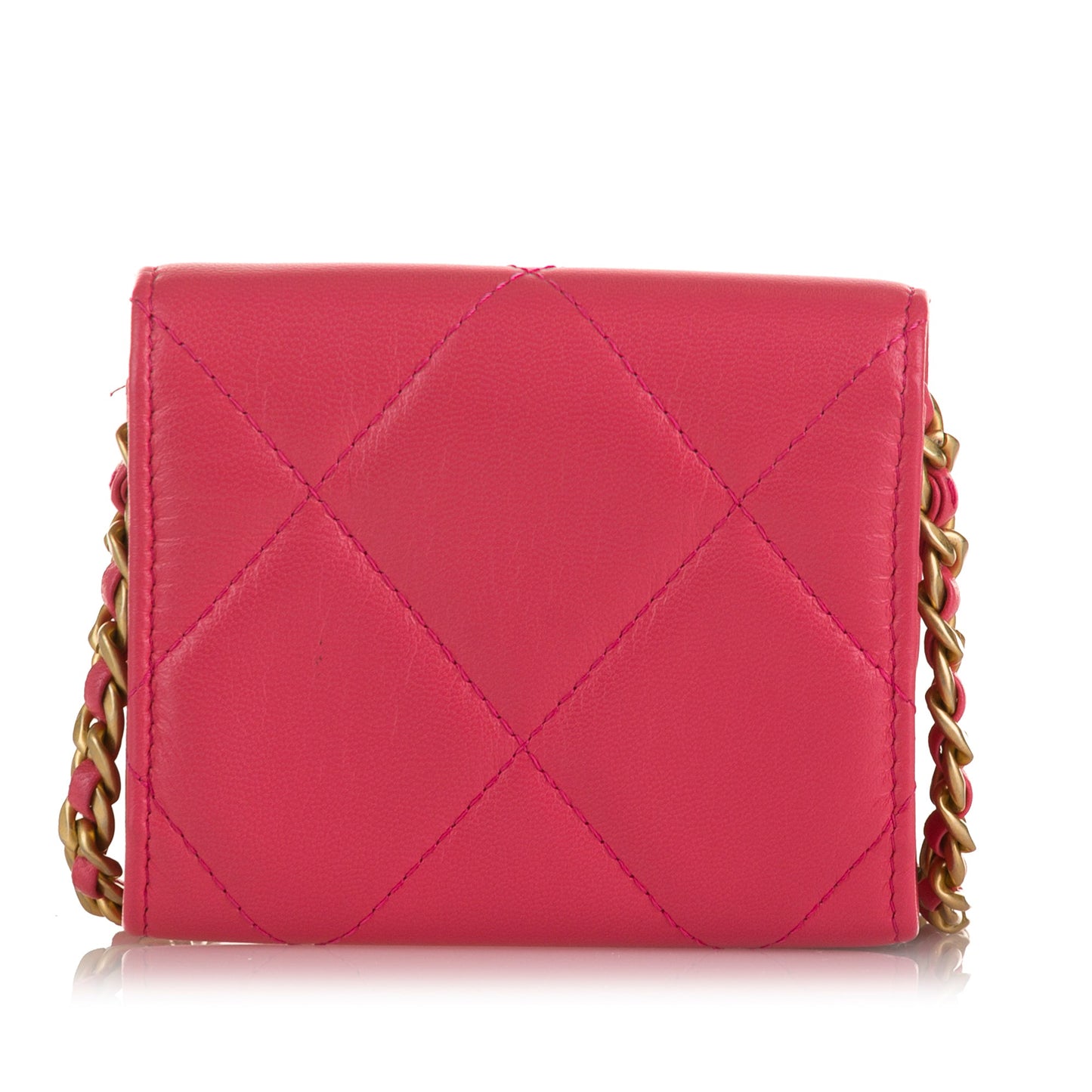 Pink Chanel 19 Flap Wallet on Chain Crossbody Bag