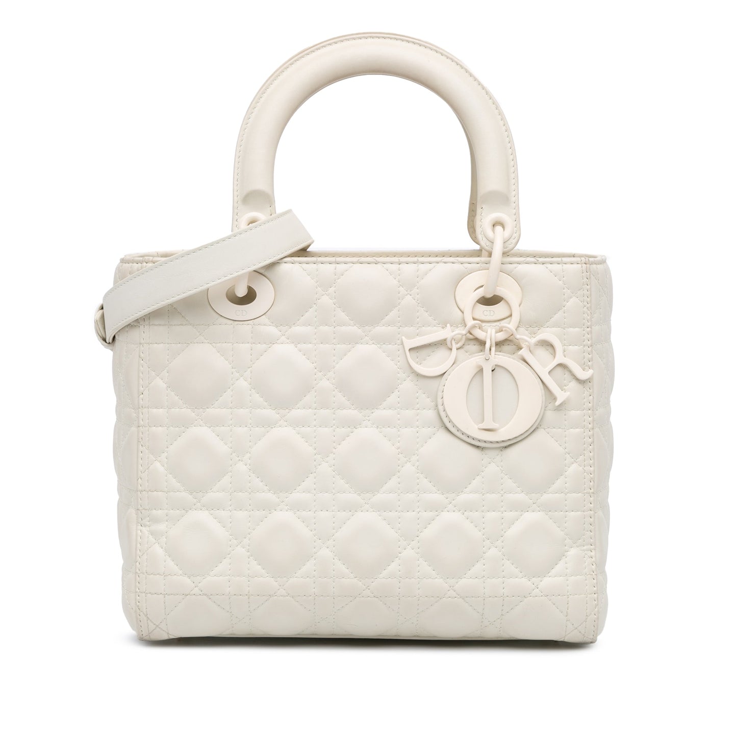 Medium Ultra Matte Calfskin Cannage Lady Dior