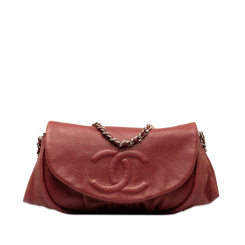 CC Caviar Half Moon Chain Bag - '10s