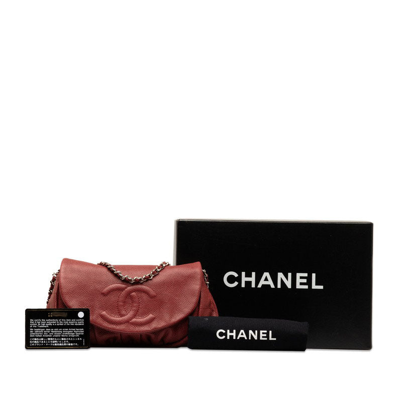 CC Caviar Half Moon Chain Bag - '10s