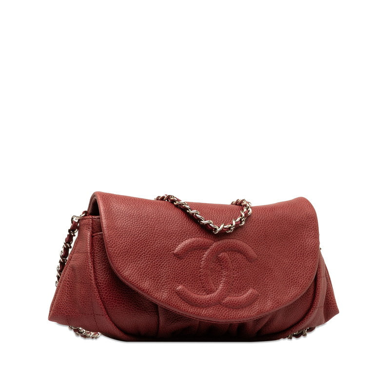 CC Caviar Half Moon Chain Bag - '10s