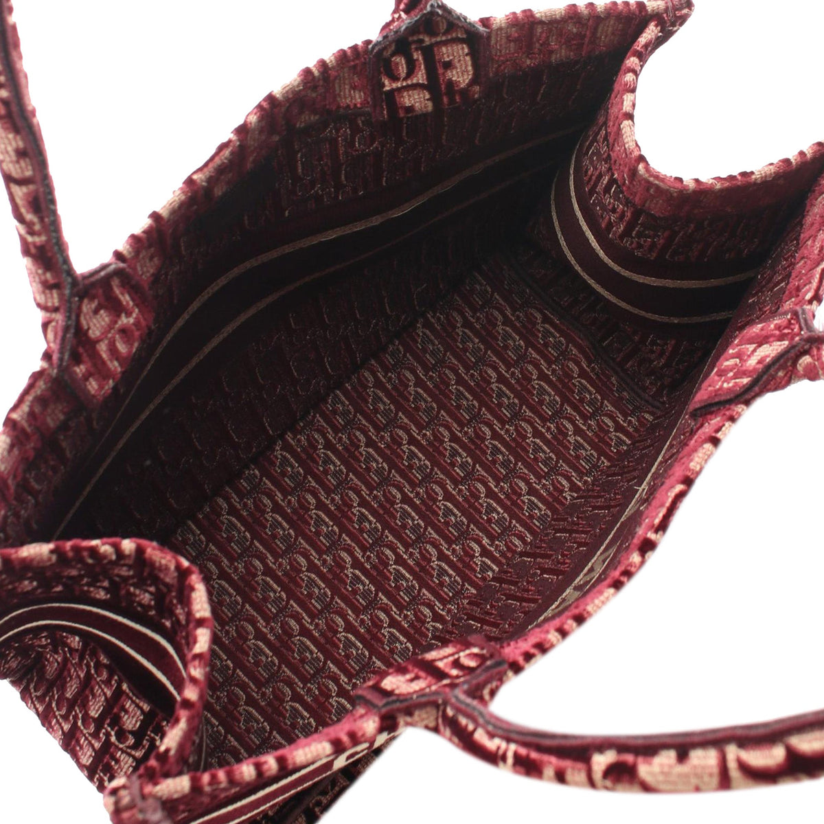 Medium Oblique Embroidered Velvet Book Tote