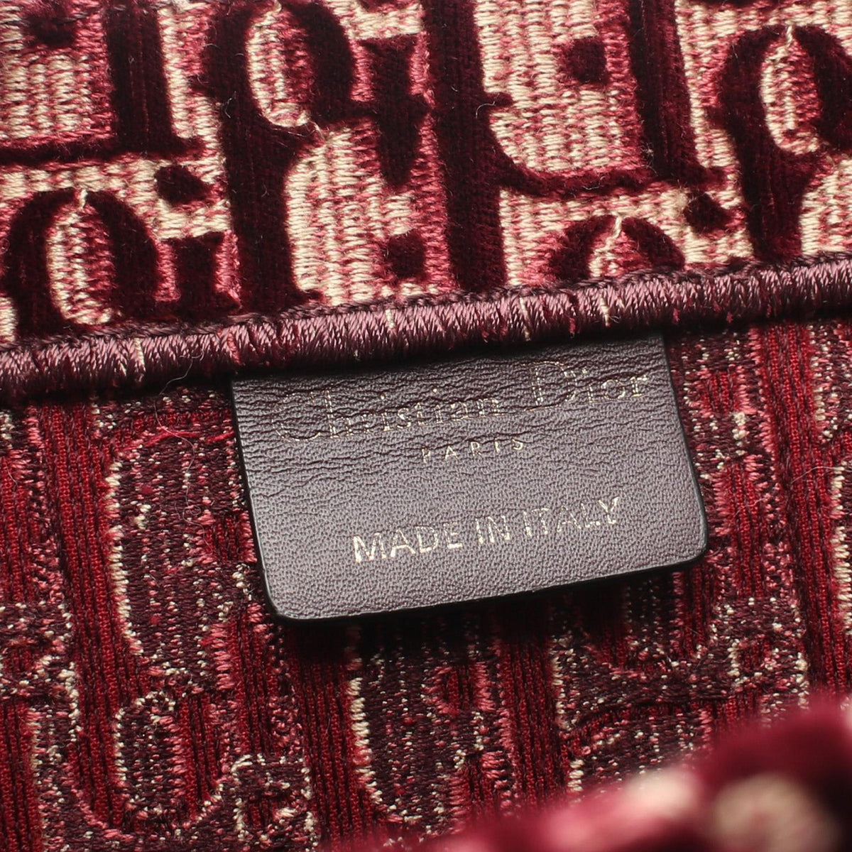 Medium Oblique Embroidered Velvet Book Tote